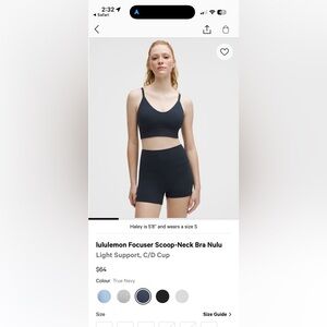 Lululemon Focuser Scoop Neck Bra